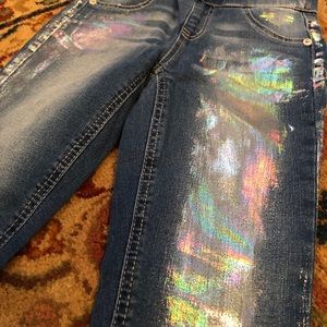 Justice Girls Holographic Jeggings NWT